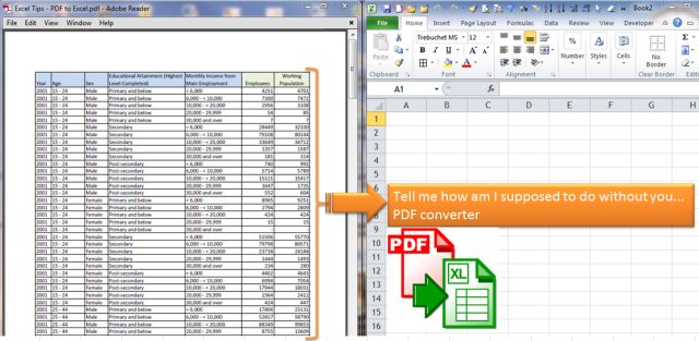 Pdf To Ms Excel